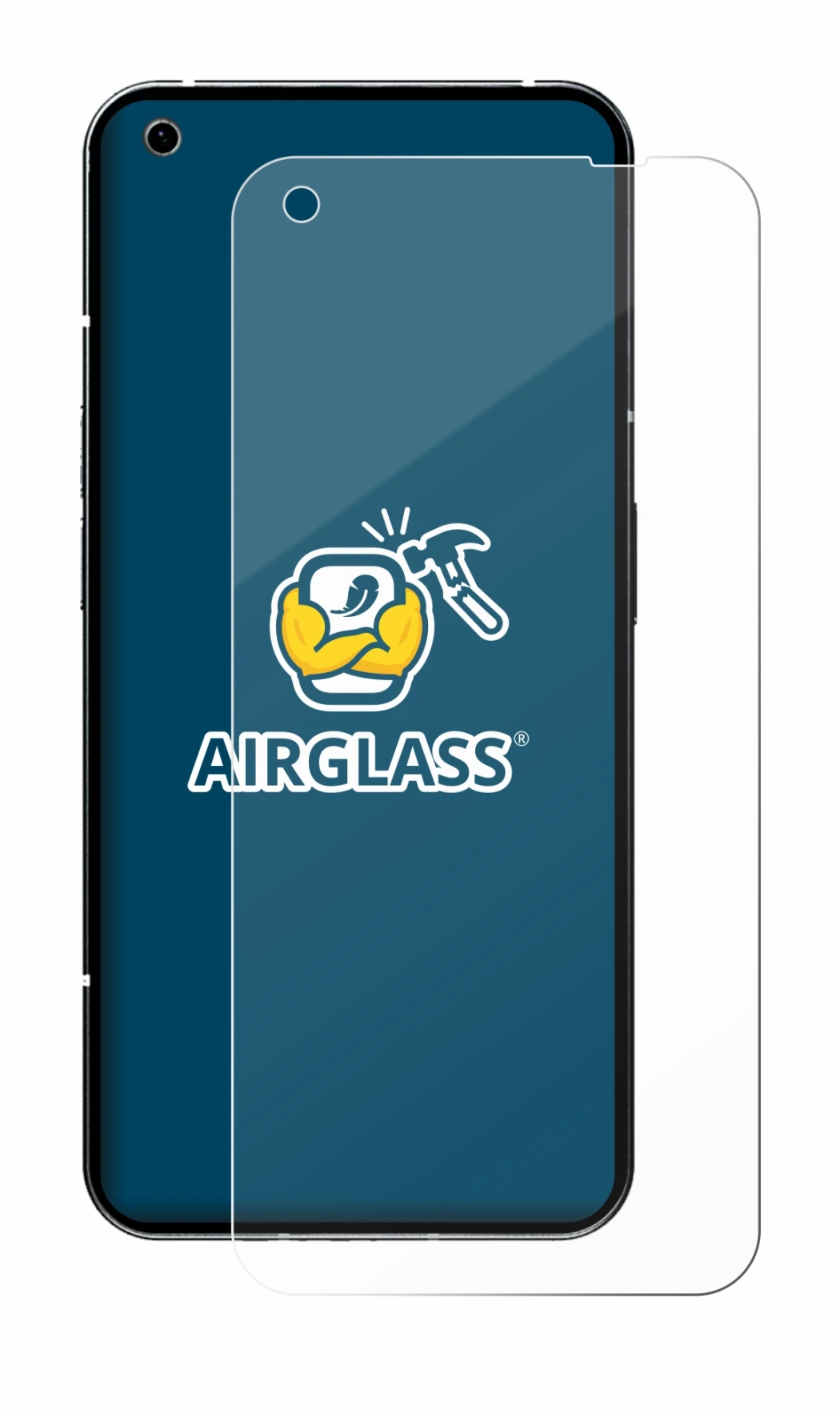 Image de l'appareil Nothing Phone (1) avec une grande variété de protections d'écran.