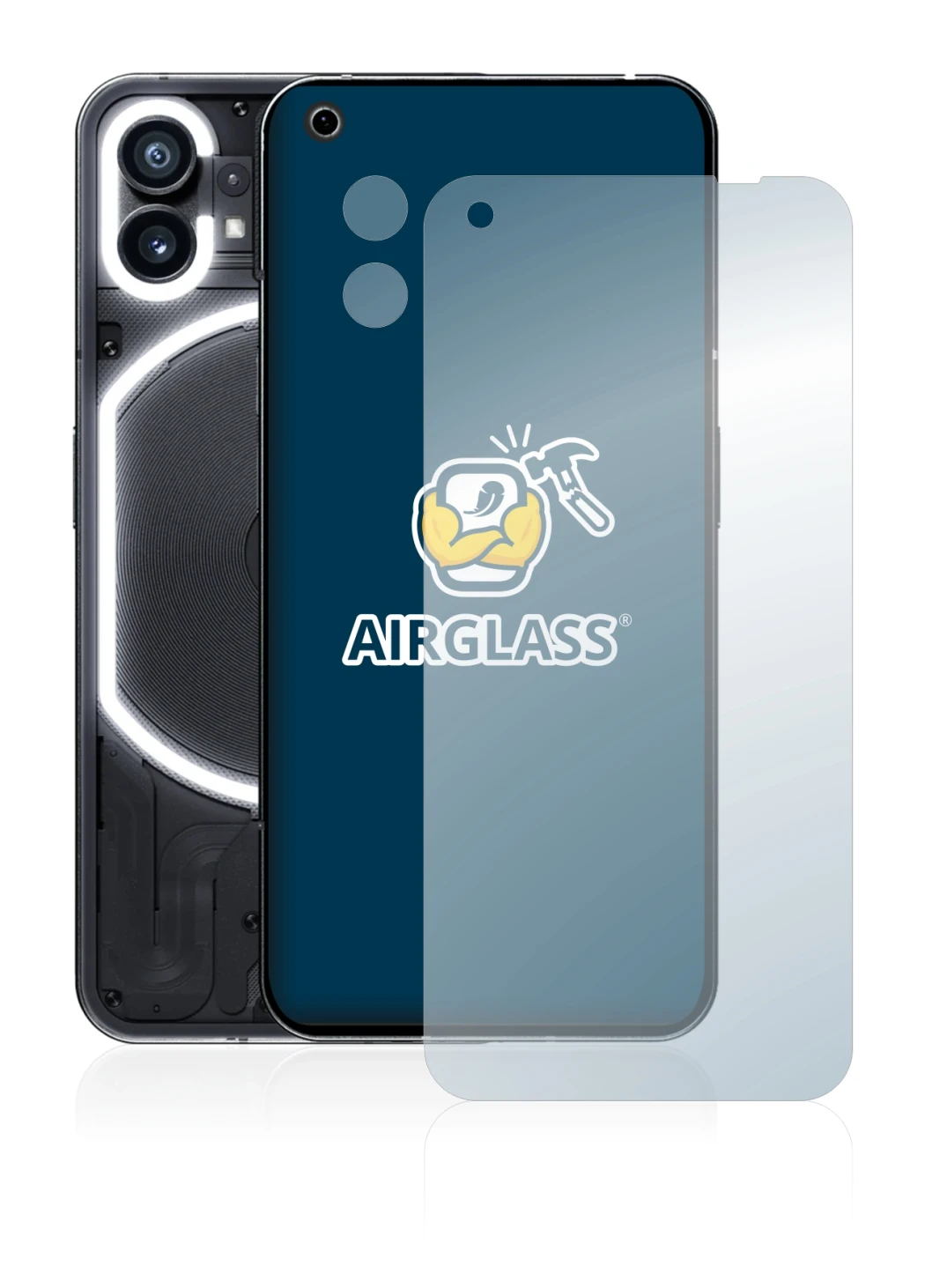 Image de l'appareil Nothing Phone (1) (Avant+Caméra) avec une grande variété de protections d'écran.