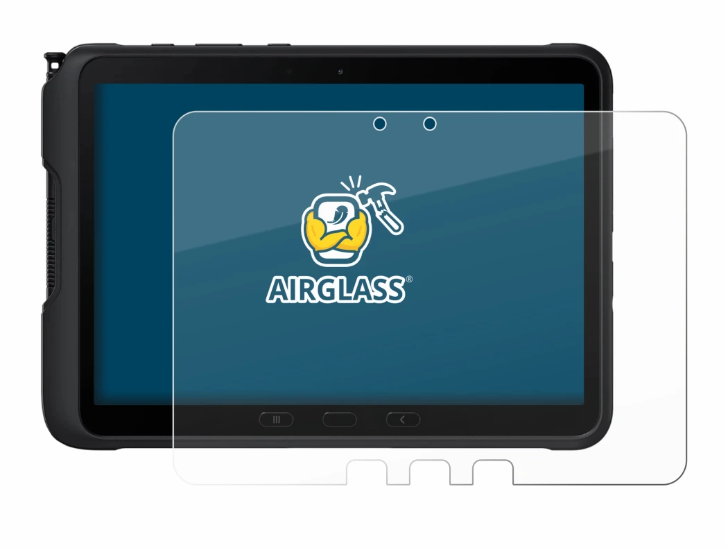 Image de l'appareil Samsung Galaxy Tab Active 4 Pro avec une grande variété de protections d'écran.