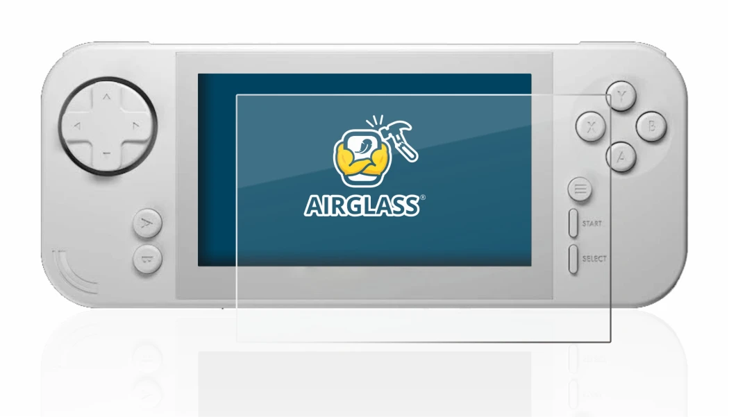 Image de l'appareil Evercade EXP avec une grande variété de protections d'écran.