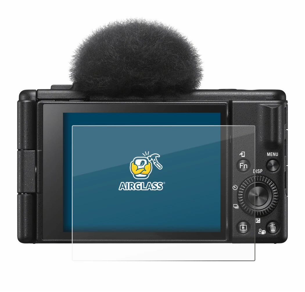 Image de l'appareil Sony ZV-1F avec une grande variété de protections d'écran.
