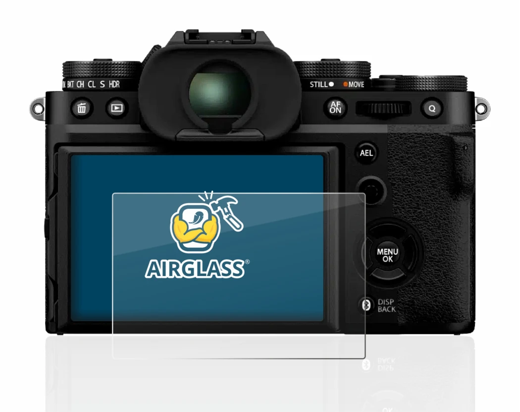 Image de l'appareil Fujifilm X-T5 avec une grande variété de protections d'écran.