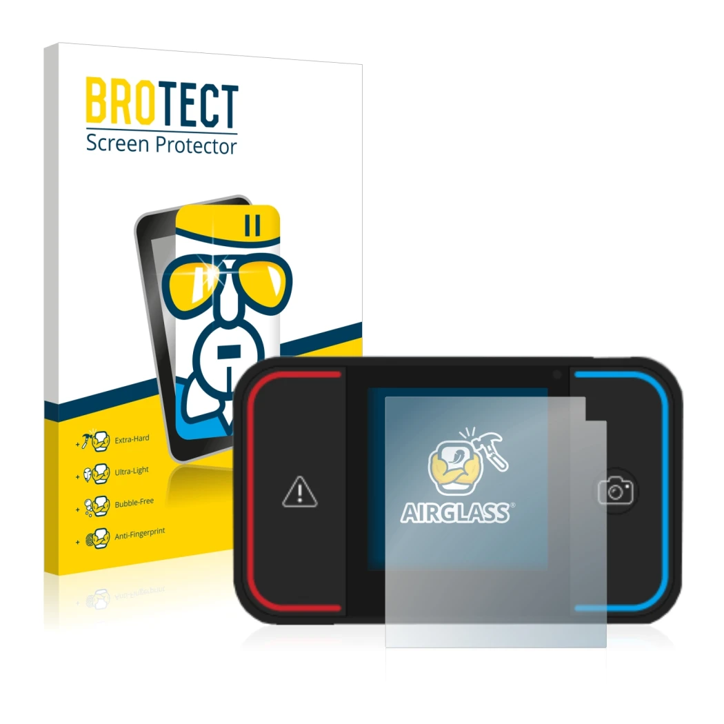 Face avant d’un emballage produit avec le logo de la marque BROTECT. À côté, l’appareil Saphe Drive Pro est représenté avec la