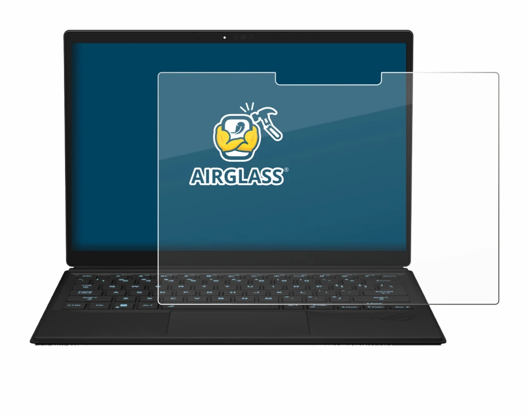 Image de l'appareil ASUS ROG Flow Z13 2023 avec une grande variété de protections d'écran.