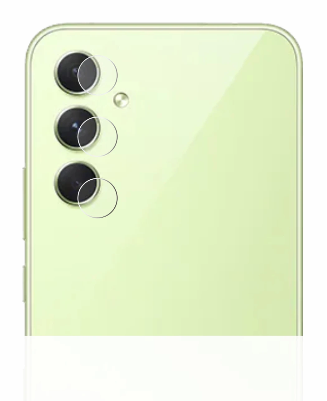 Image de l'appareil Samsung Galaxy A54 5G (Caméra UNIQUEMENT) avec une grande variété de protections d'écran.