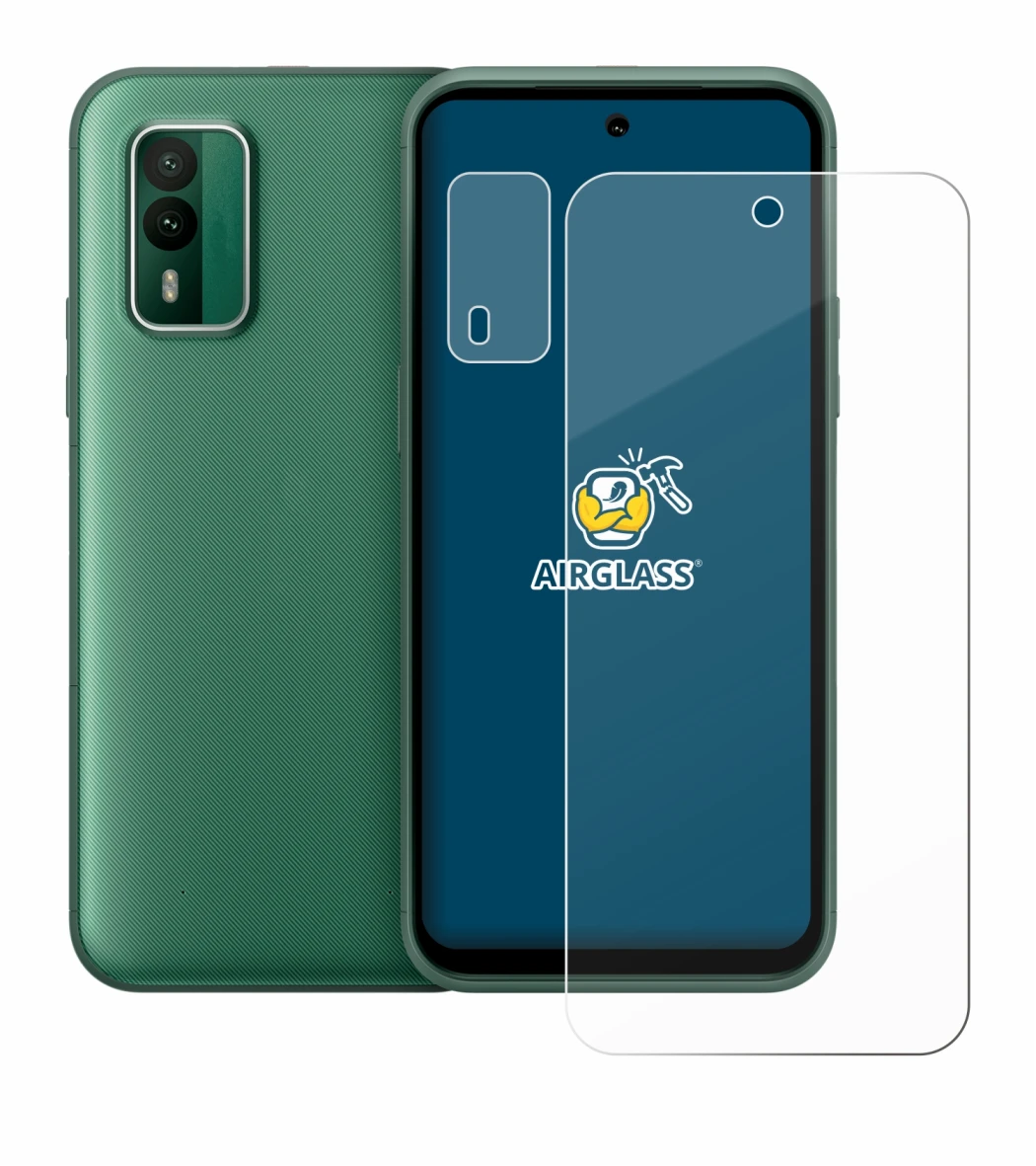 Image de l'appareil Nokia XR21 (Avant+Caméra) avec une grande variété de protections d'écran.