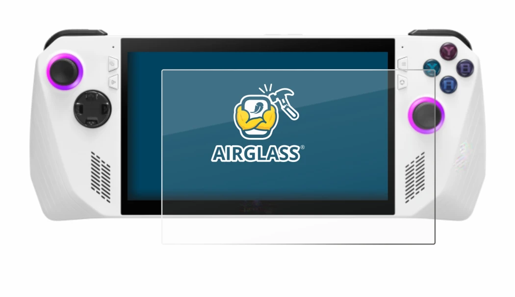 Image de l'appareil ASUS ROG Ally (2023) RC71L avec une grande variété de protections d'écran.