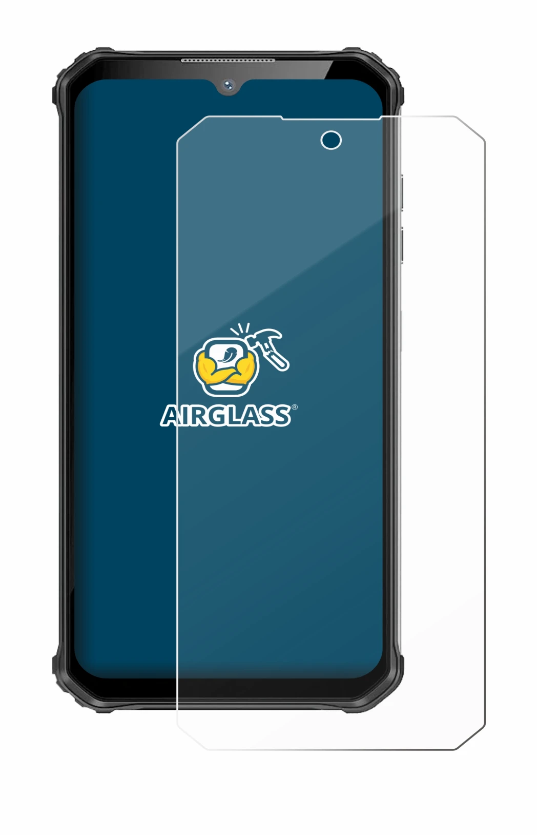 Image de l'appareil Oukitel WP22 avec une grande variété de protections d'écran.