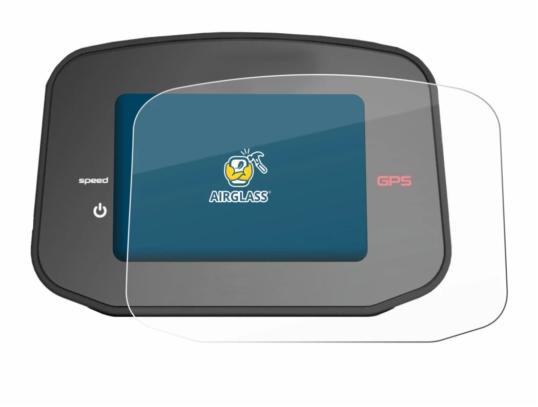 Image de l'appareil PowaKaddy CT8 GPS avec une grande variété de protections d'écran.