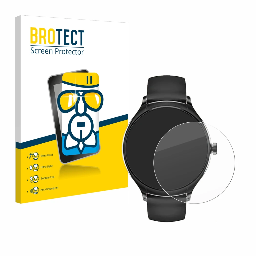 Face avant d’un emballage produit avec le logo de la marque BROTECT. À côté, l’appareil Pireware Harmony 4 est représenté avec