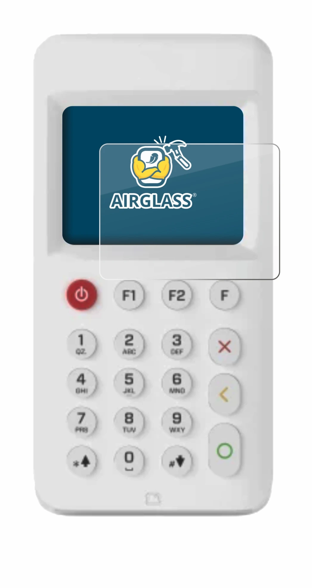 Image de l'appareil myPOS Go 2 avec une grande variété de protections d'écran.