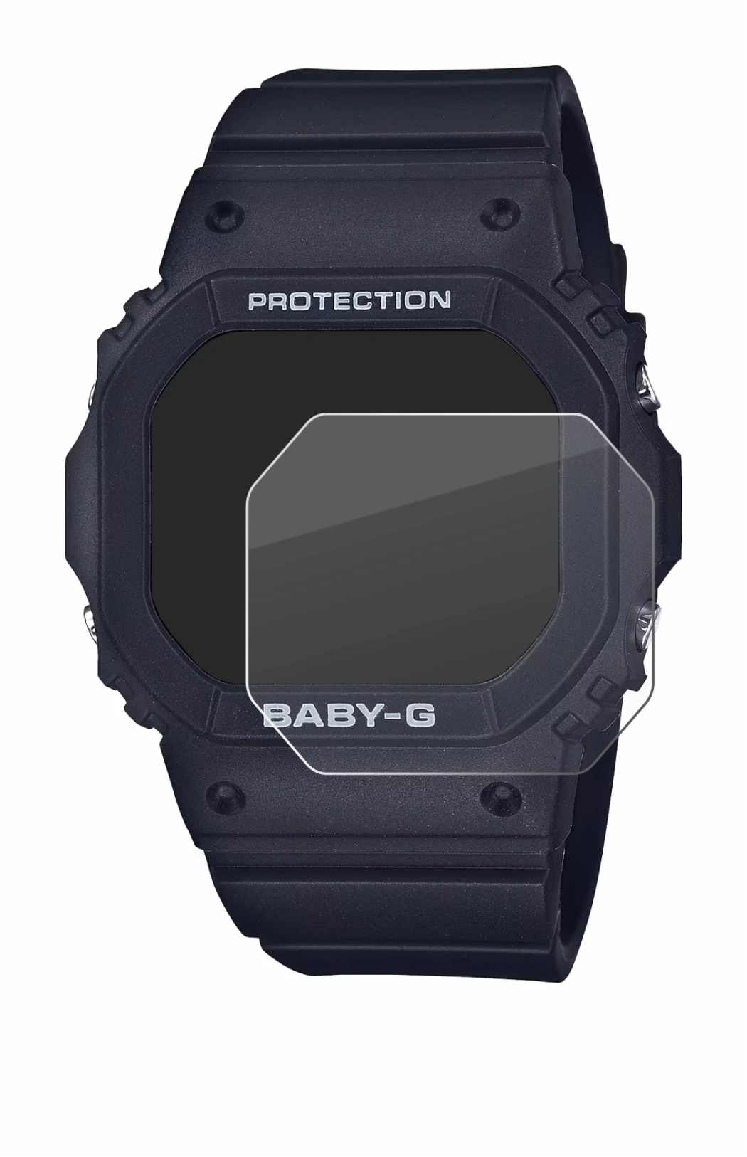 Image de l'appareil Casio Baby-G BGD-565 avec une grande variété de protections d'écran.