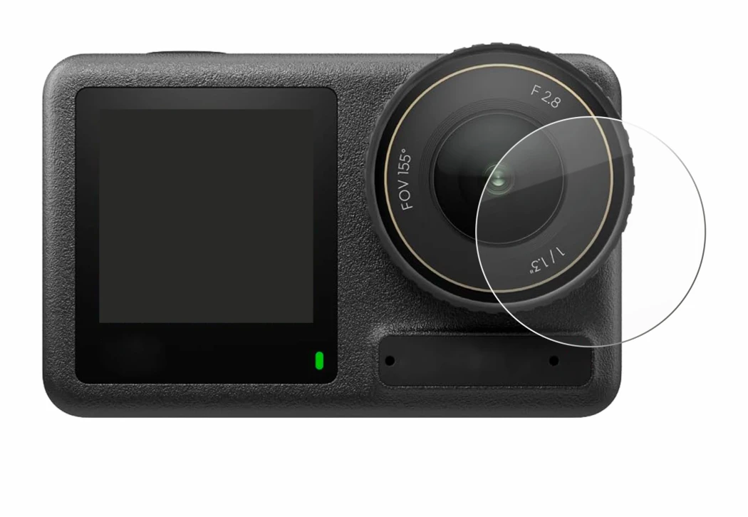Image de l'appareil DJI Osmo Action 4 (Lentille) avec une grande variété de protections d'écran.