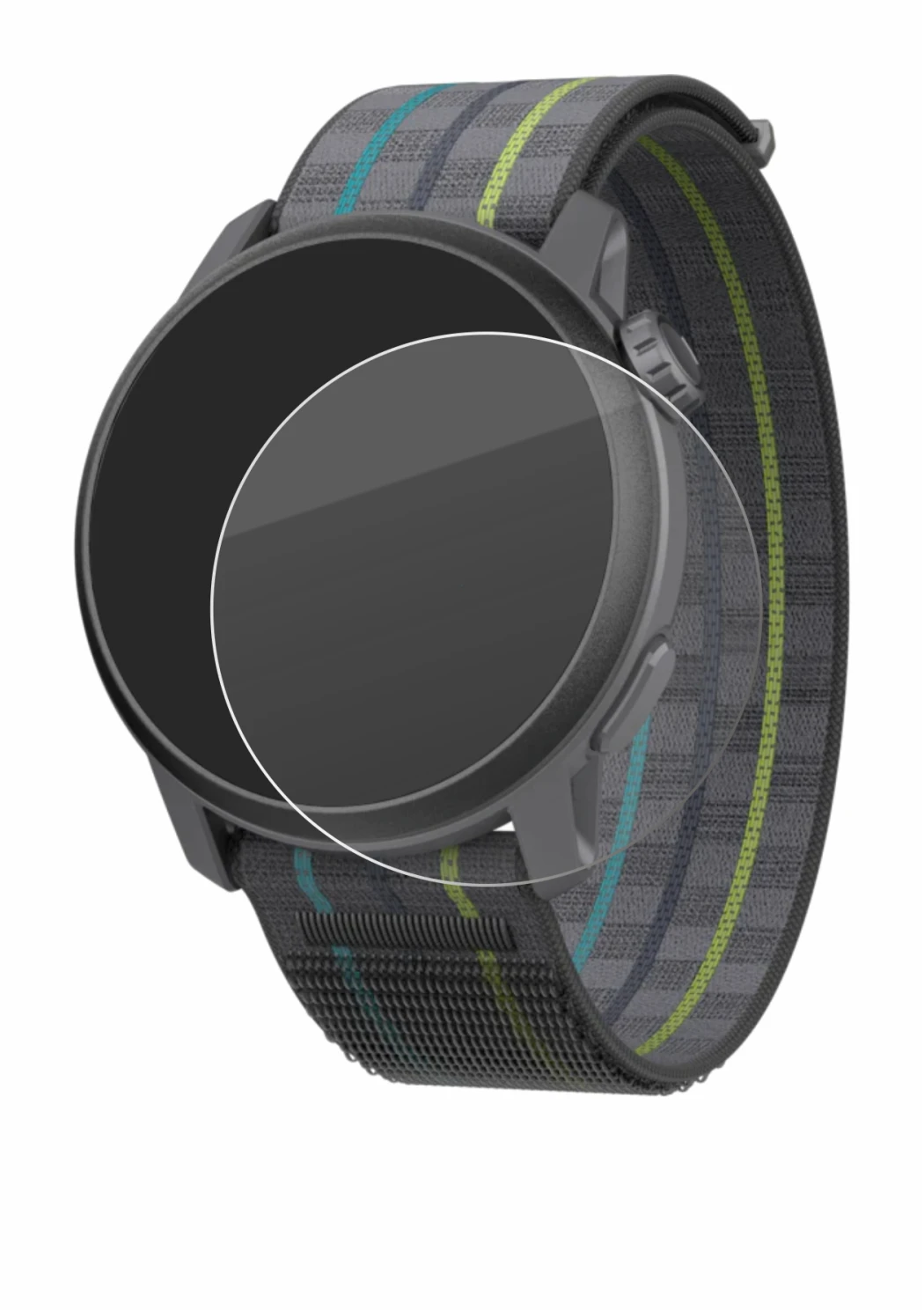 Image de l'appareil Coros Pace 3 avec une grande variété de protections d'écran.