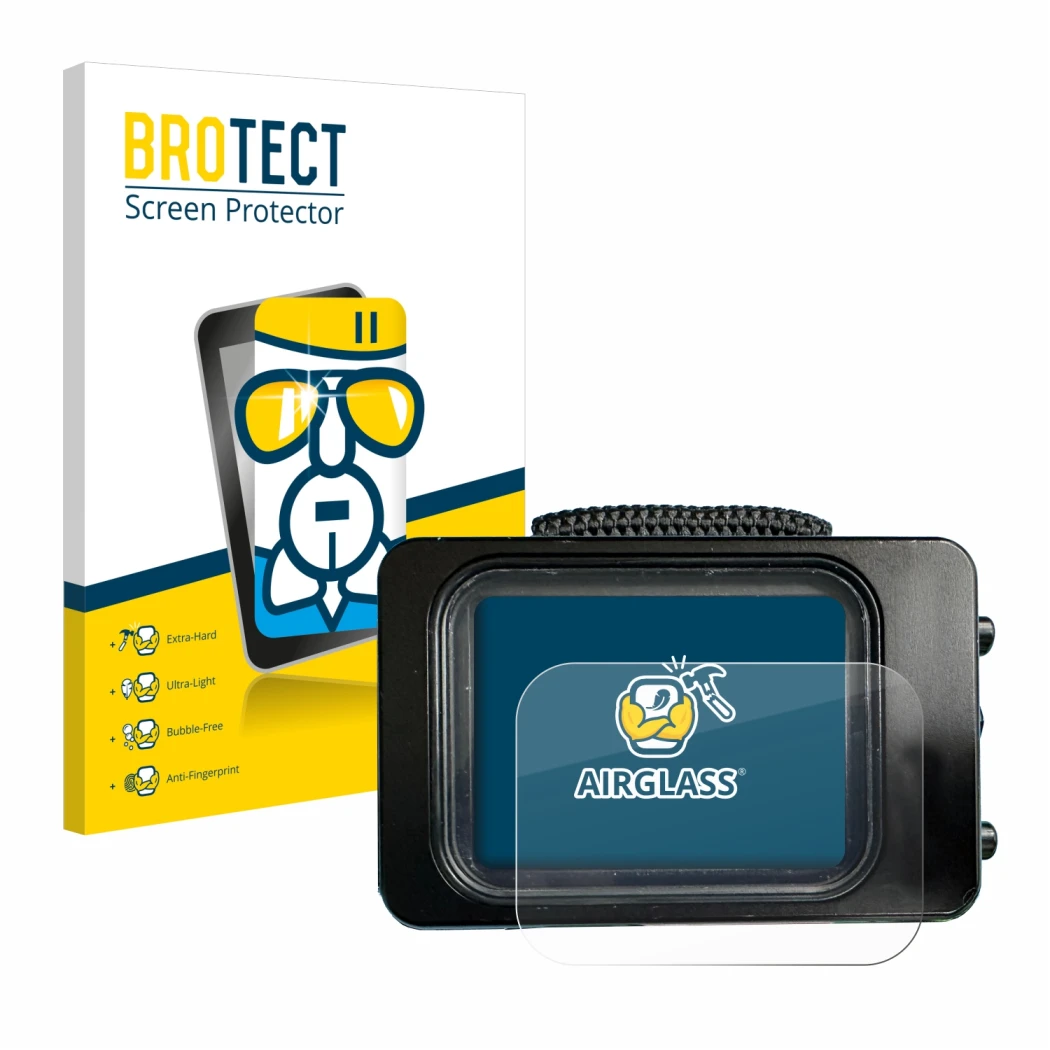 Face avant d’un emballage produit avec le logo de la marque BROTECT. À côté, l’appareil Divesoft Freedom dive computer est rep