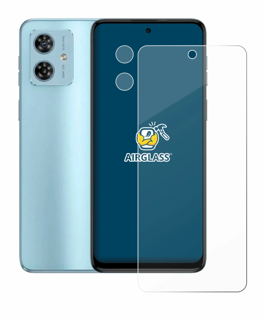 Image de l'appareil Motorola Moto G54 (Avant+Caméra) avec une grande variété de protections d'écran.