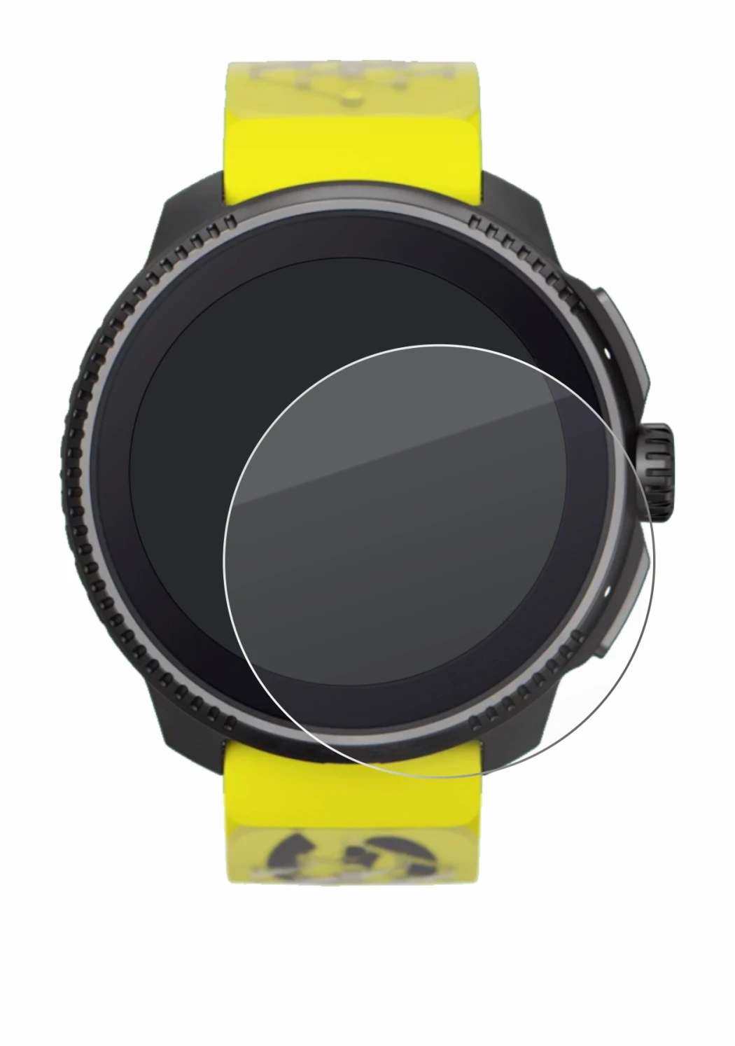 Image de l'appareil Suunto Race avec une grande variété de protections d'écran.