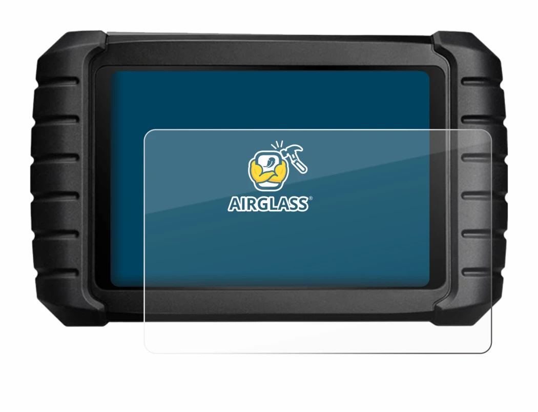Image de l'appareil iCarsoft CR Max avec une grande variété de protections d'écran.