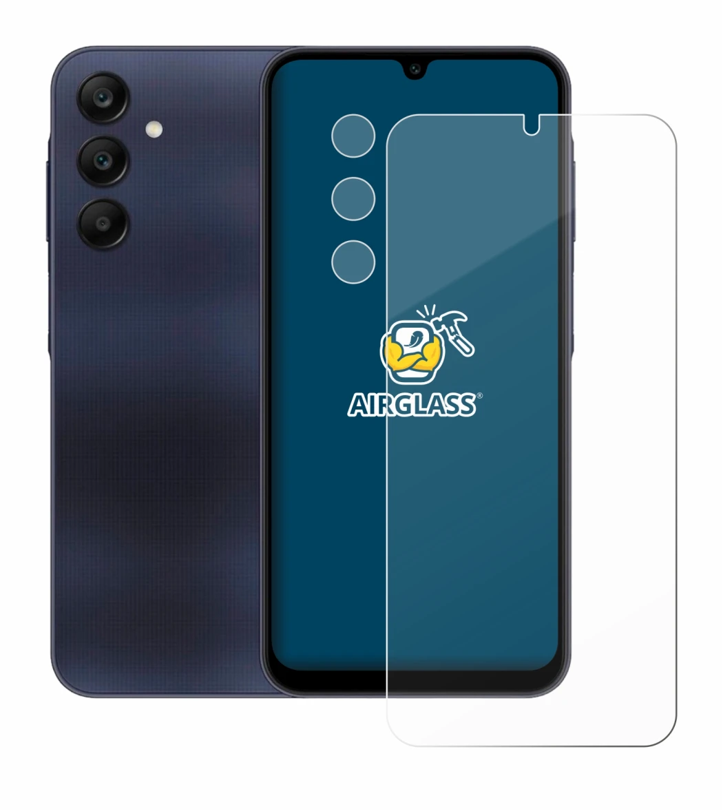 Image de l'appareil Samsung Galaxy A25 5G (Avant+Caméra) avec une grande variété de protections d'écran.