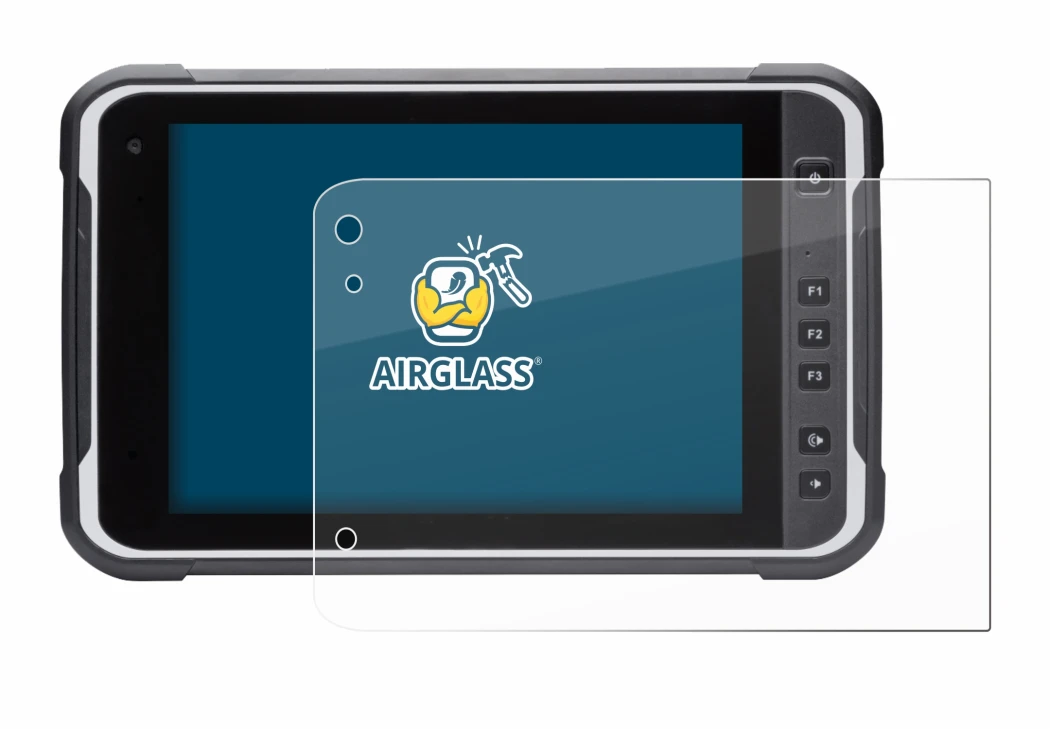 Image de l'appareil Handheld Algiz RT8 avec une grande variété de protections d'écran.
