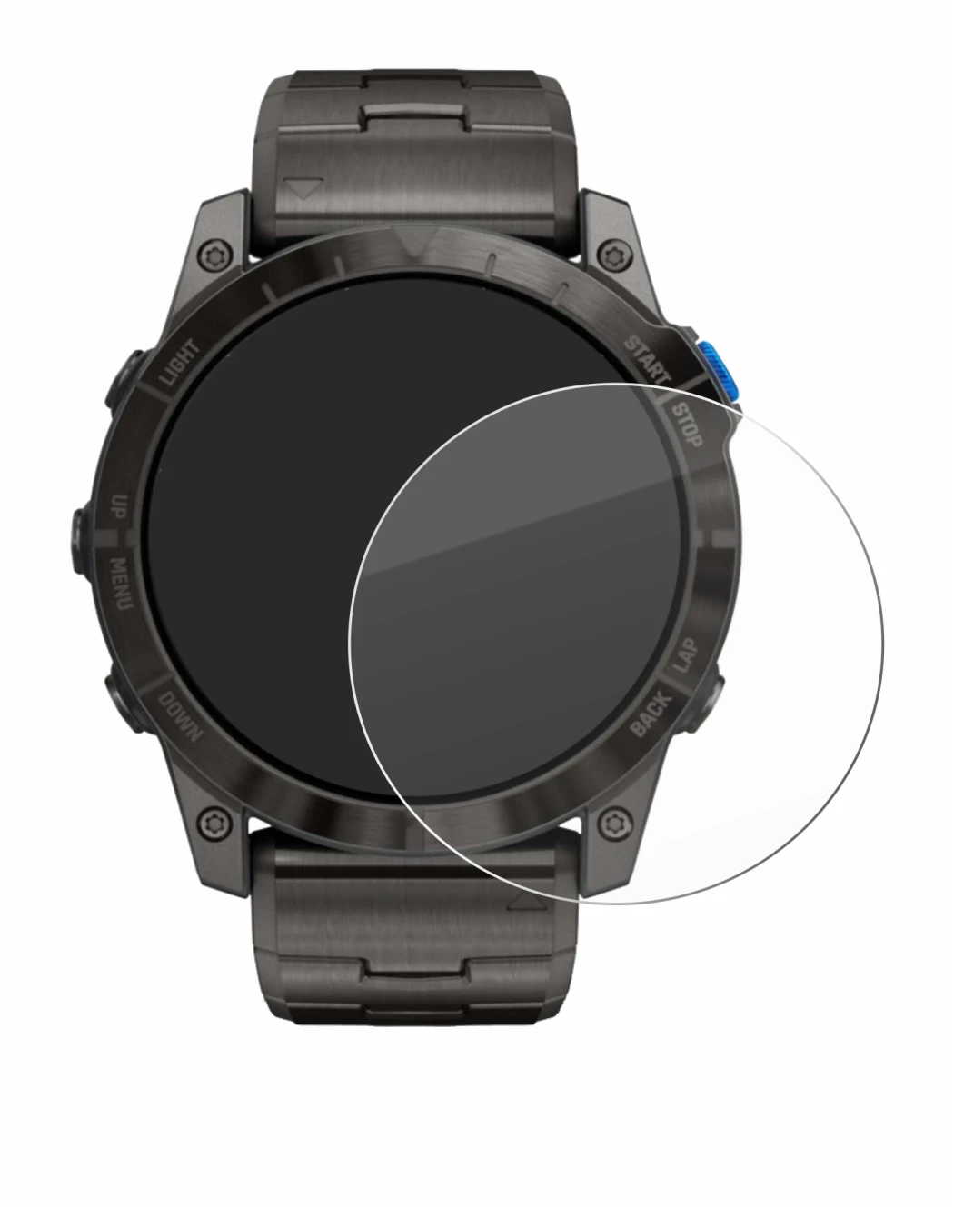 Image de l'appareil Garmin D2 Mach1 Pro avec une grande variété de protections d'écran.
