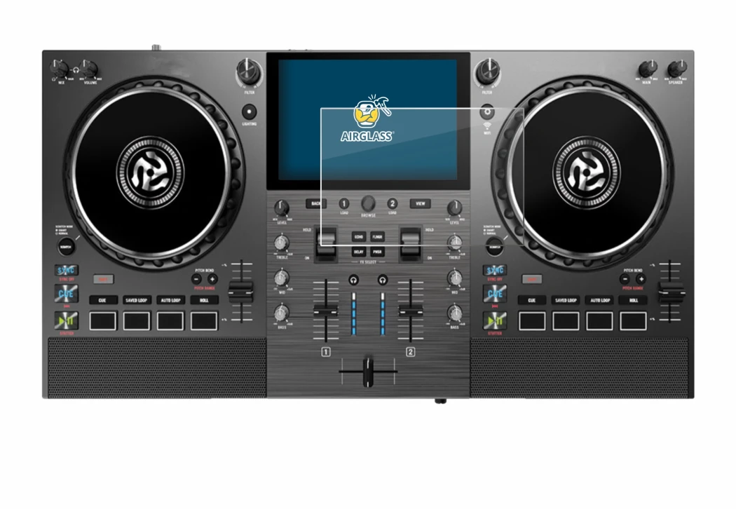 Image de l'appareil Numark Mixstream Pro Go avec une grande variété de protections d'écran.