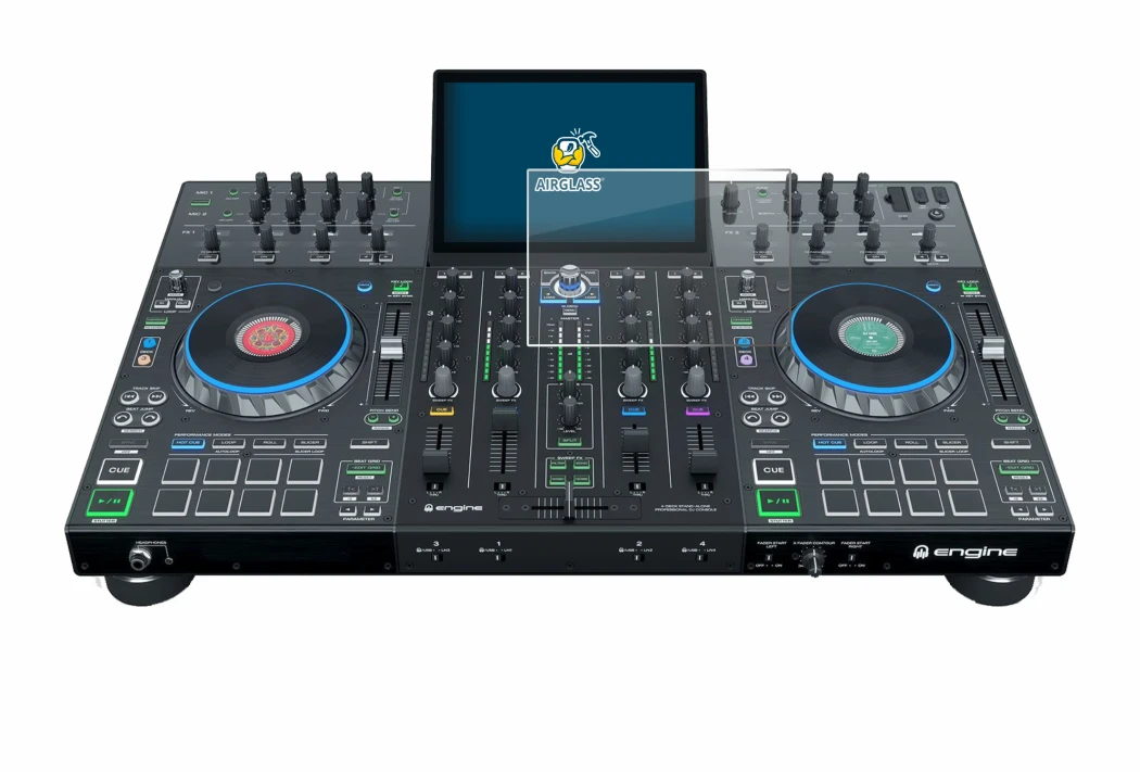Image de l'appareil Denon DJ Prime 4+ avec une grande variété de protections d'écran.