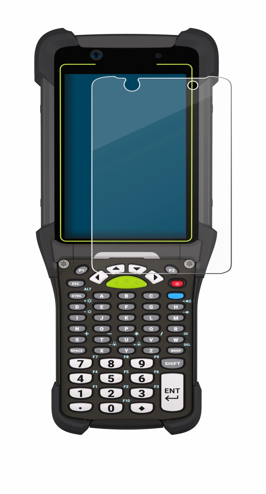 Image de l'appareil Zebra MC9400 avec une grande variété de protections d'écran.