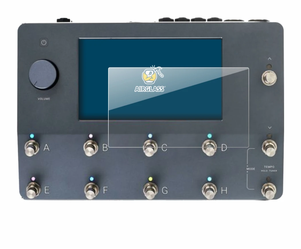 Image de l'appareil Neural DSP Quad Cortex avec une grande variété de protections d'écran.