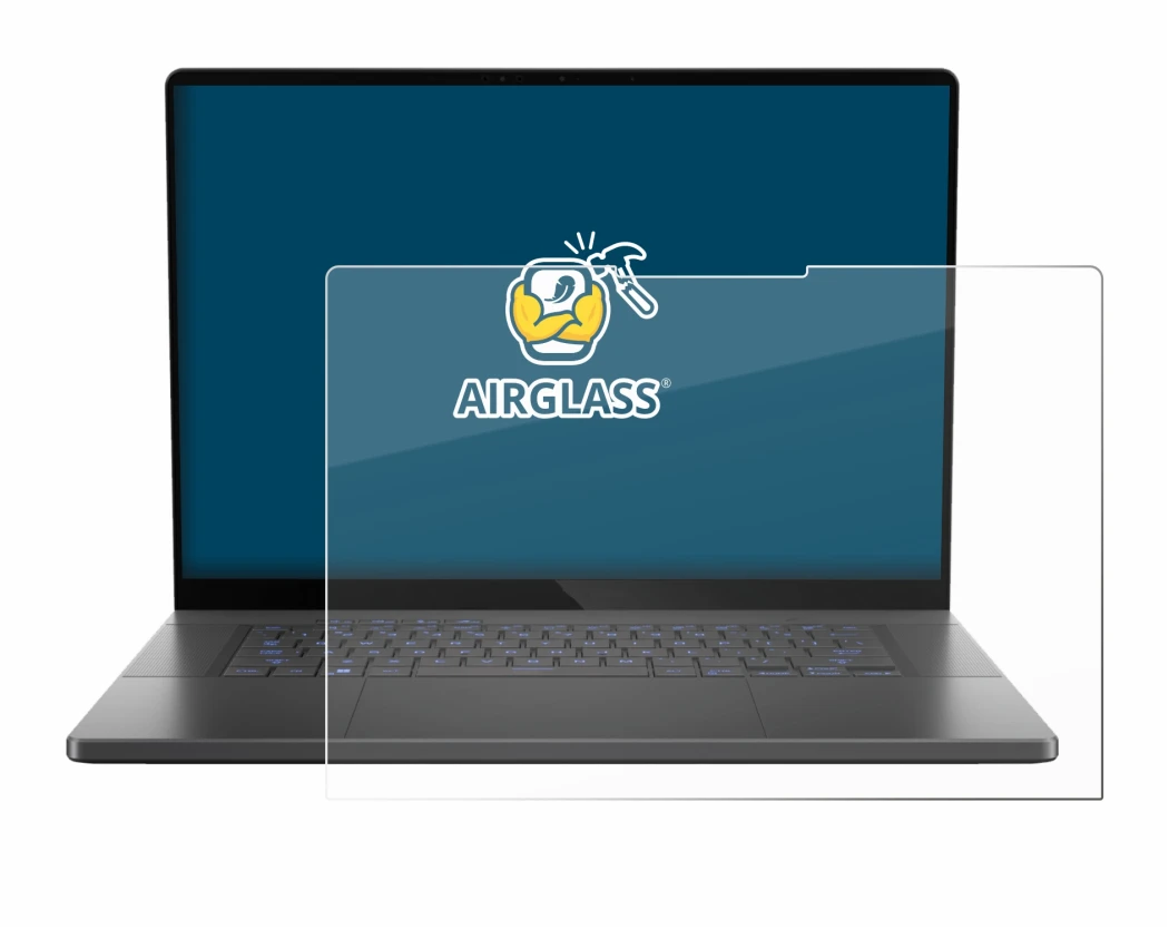 Image de l'appareil ASUS ROG Zephyrus G16 2024 avec une grande variété de protections d'écran.