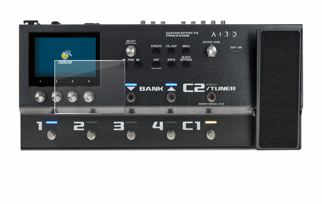 Image de l'appareil Boss GX-100 avec une grande variété de protections d'écran.