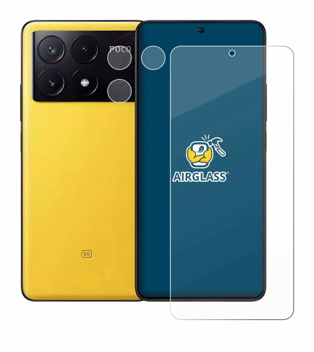 Image de l'appareil Xiaomi Poco X6 Pro (Avant+Caméra) avec une grande variété de protections d'écran.