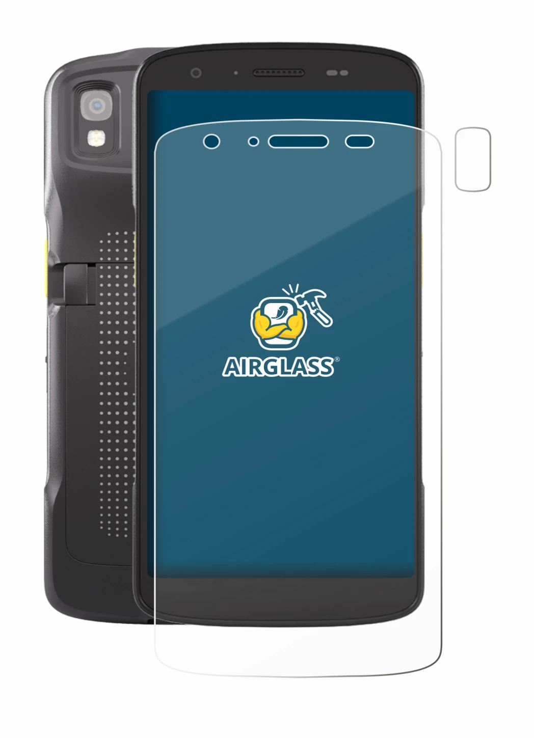 Image de l'appareil Zebra TC22 (Avant+Caméra) avec une grande variété de protections d'écran.