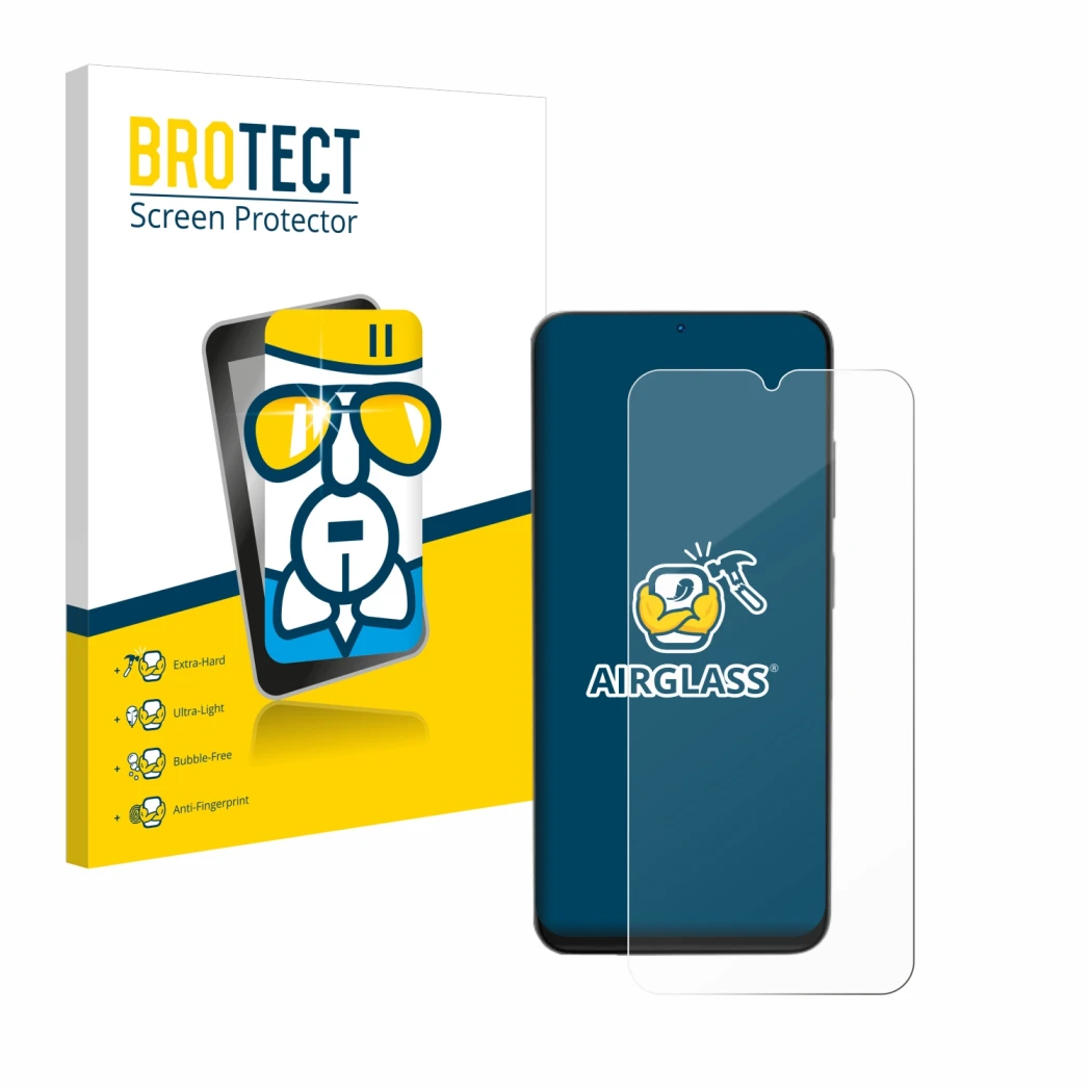 Face avant d’un emballage produit avec le logo de la marque BROTECT. À côté, l’appareil Doogee N55 Pro est représenté avec la