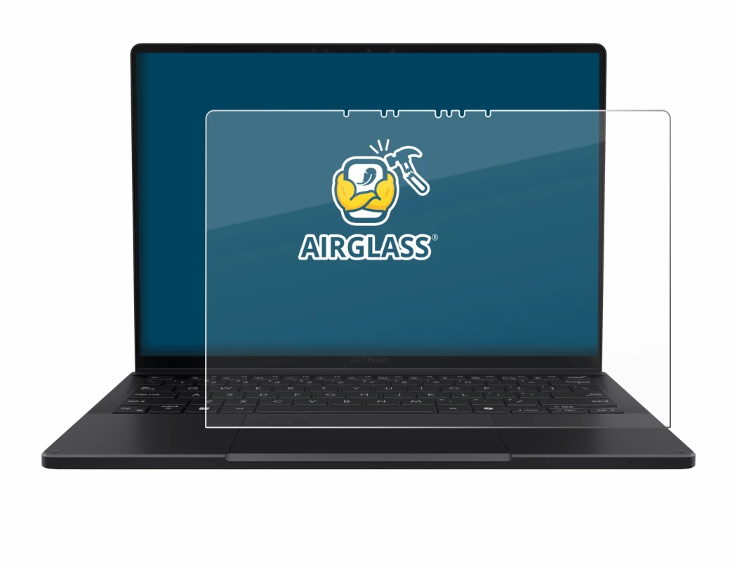 Image de l'appareil ASUS ProArt PX13 avec une grande variété de protections d'écran.