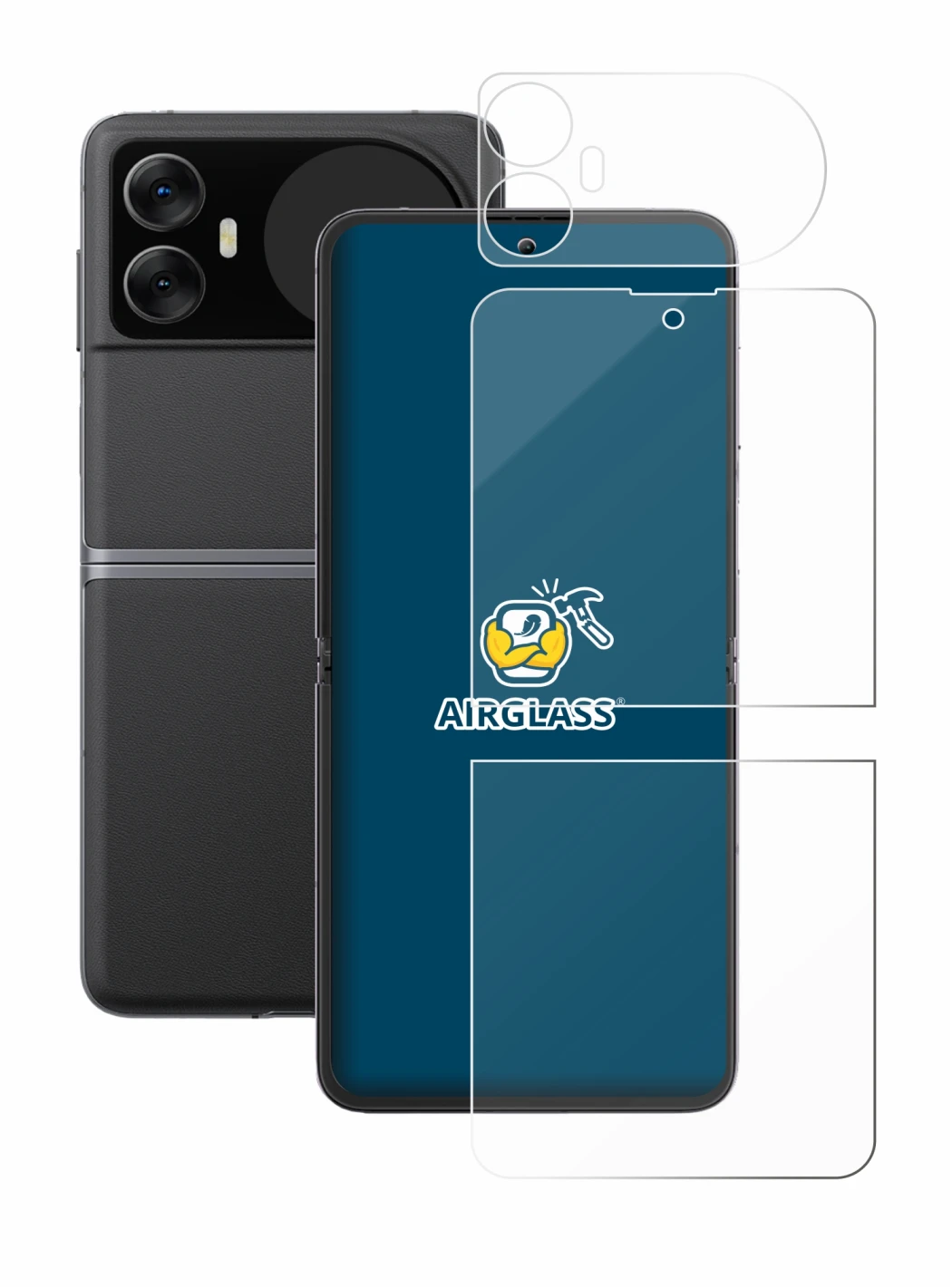 Image de l'appareil Blackview Hero 10 (Avant+Arrière) avec une grande variété de protections d'écran.