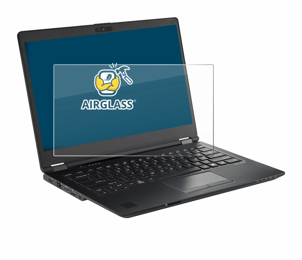 Image de l'appareil Fujitsu Lifebook U7410 avec une grande variété de protections d'écran.