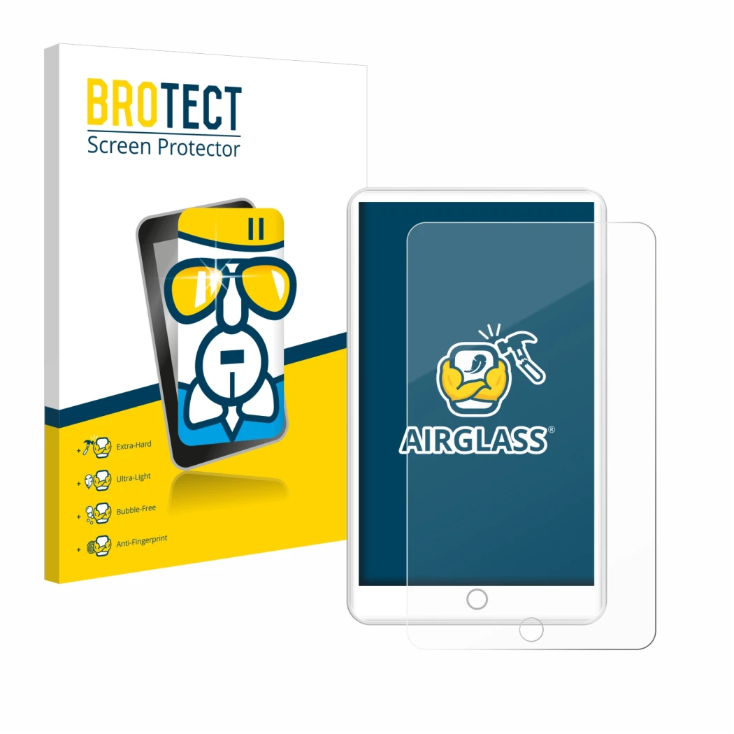 Face avant d’un emballage produit avec le logo de la marque BROTECT. À côté, l’appareil Mechen H1 est représenté avec la prote