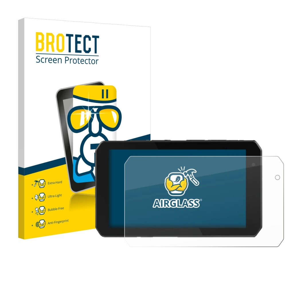 Face avant d’un emballage produit avec le logo de la marque BROTECT. À côté, l’appareil Chigee AIO-5 Play est représenté avec 