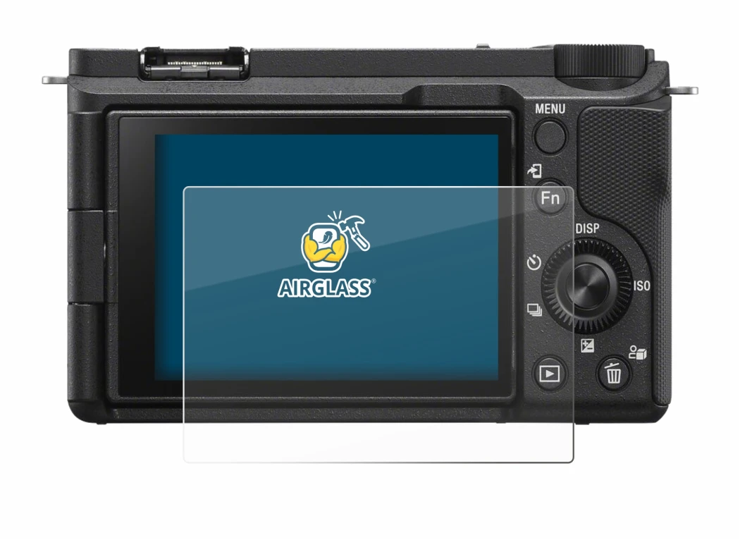 Image de l'appareil Sony Alpha ZV-E10 II avec une grande variété de protections d'écran.