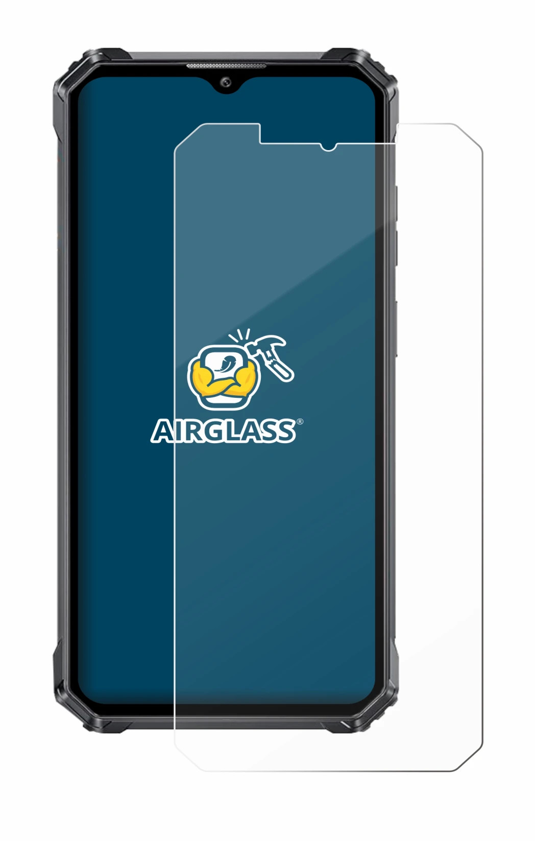 Image de l'appareil Oukitel WP28E avec une grande variété de protections d'écran.