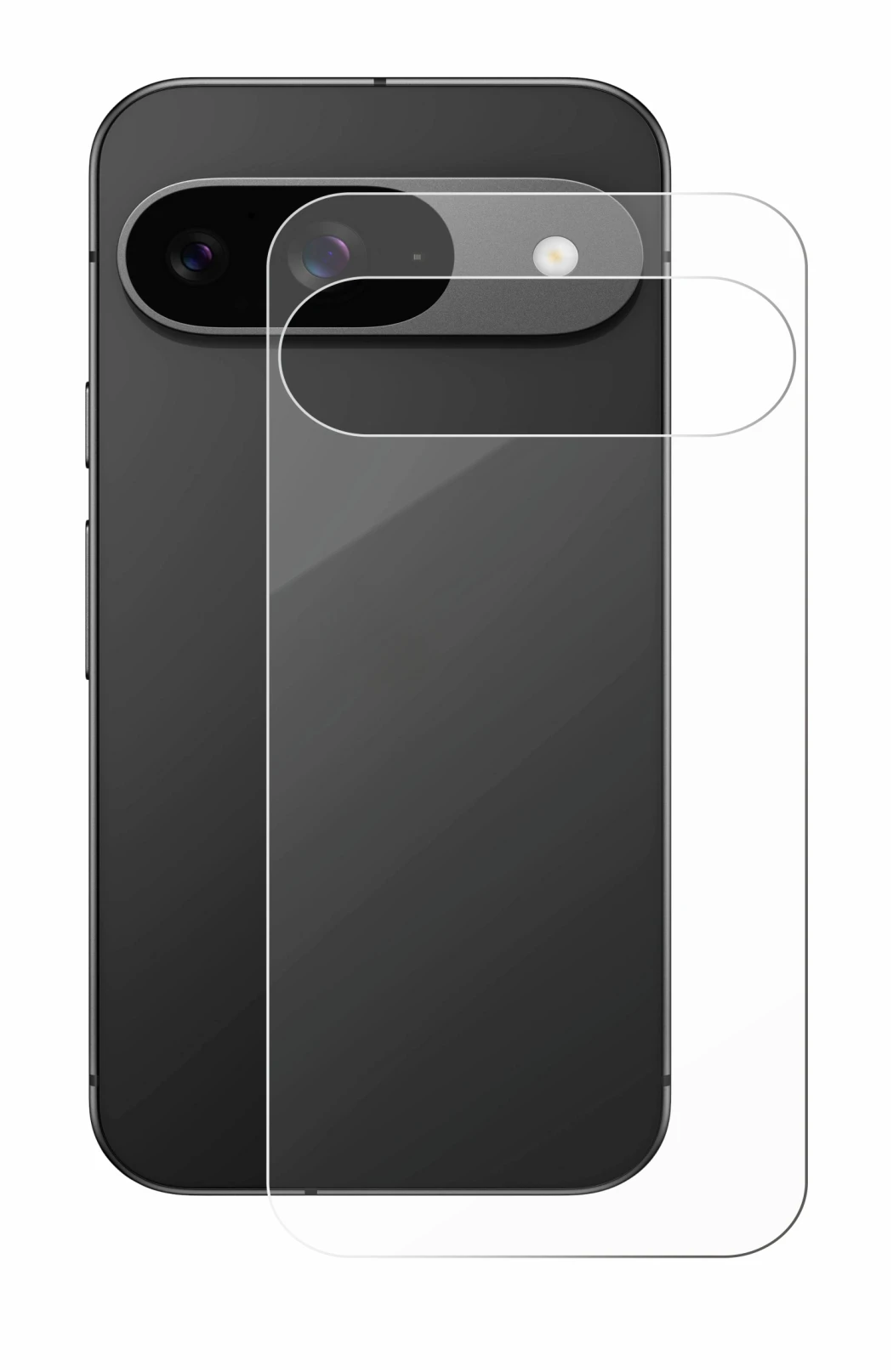 Image de l'appareil Google Pixel 9 (Arrière) avec une grande variété de protections d'écran.