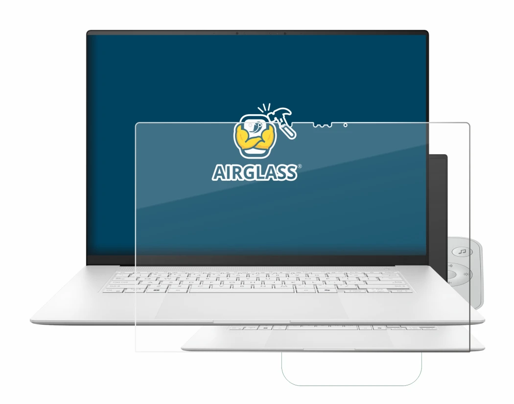 Image de l'appareil ASUS ZenBook S 16 avec une grande variété de protections d'écran.