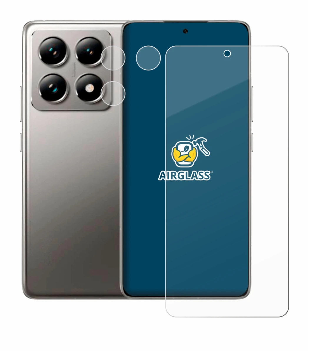 Image de l'appareil Xiaomi 14T (Avant+Caméra) avec une grande variété de protections d'écran.