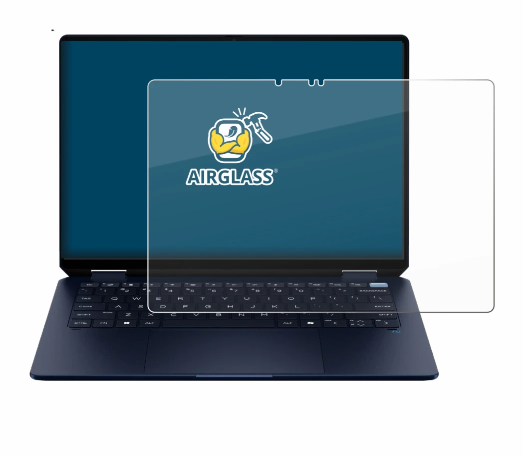 Image de l'appareil HP OmniBook Ultra Flip 14-fh avec une grande variété de protections d'écran.