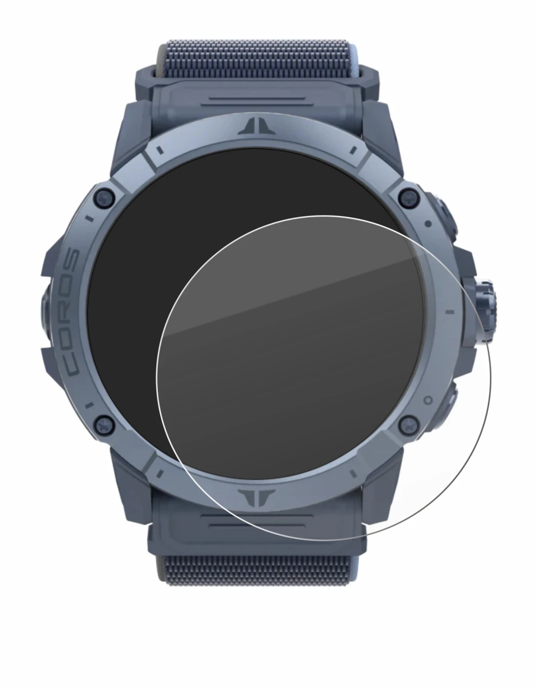 Image de l'appareil Coros Vertix 2S avec une grande variété de protections d'écran.