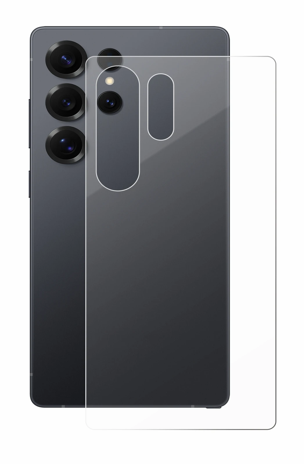 Image de l'appareil Samsung Galaxy S25 Ultra Enterprise Edition (Arrière) avec une grande variété de protections d'écran.