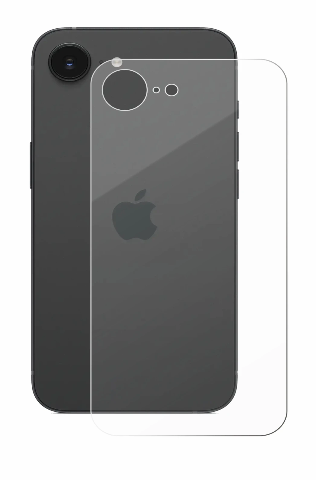 Image de l'appareil Apple iPhone 16e (Arrière) avec une grande variété de protections d'écran.