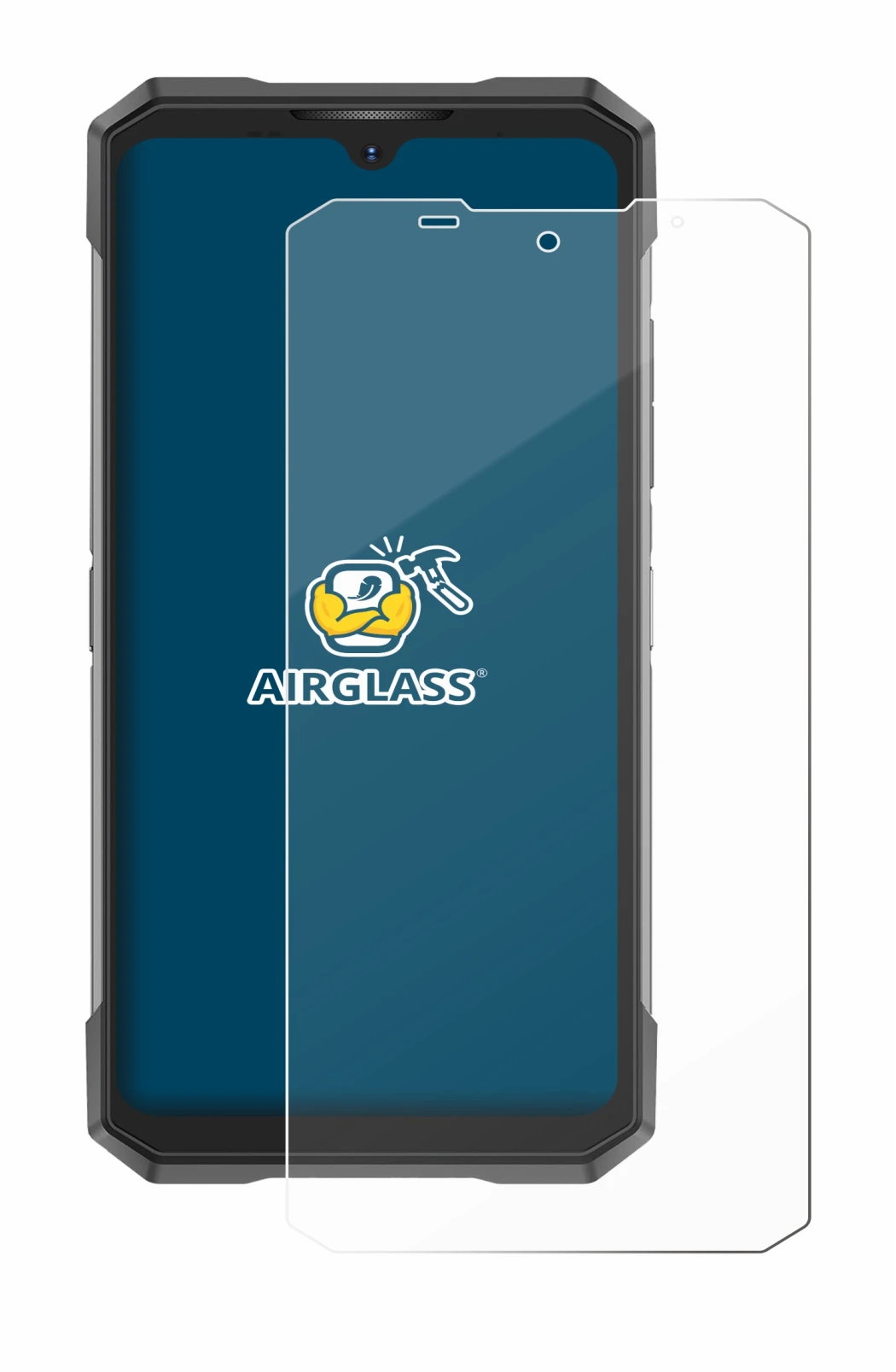 Image de l'appareil Doogee S200X avec une grande variété de protections d'écran.