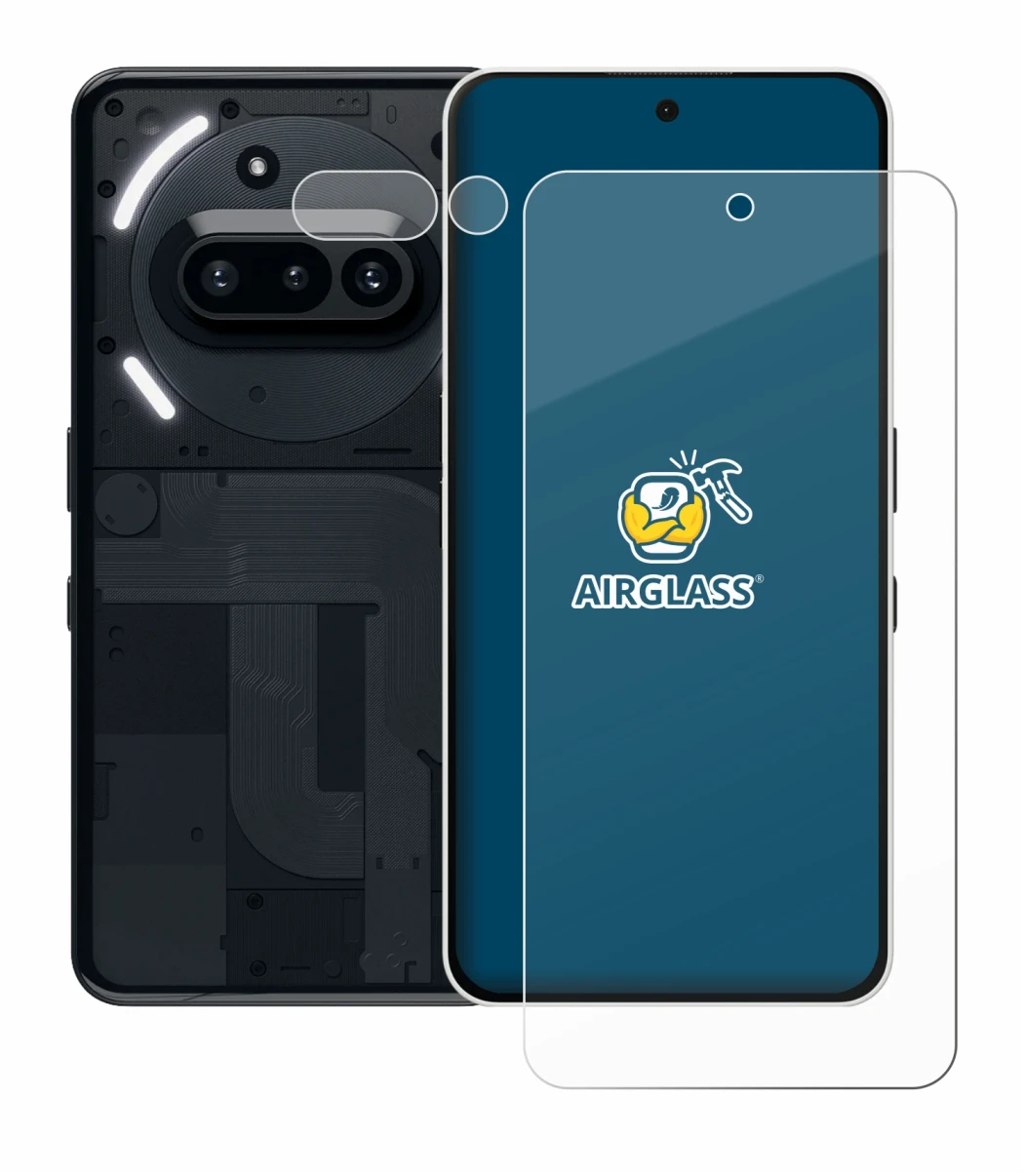 Image de l'appareil Nothing Phone (3a) (Avant+Caméra) avec une grande variété de protections d'écran.